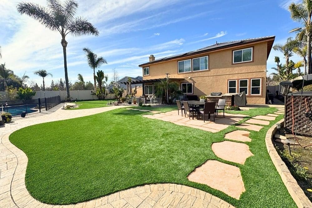 Backyard Turf and Paving Transformation in San Diego, CA