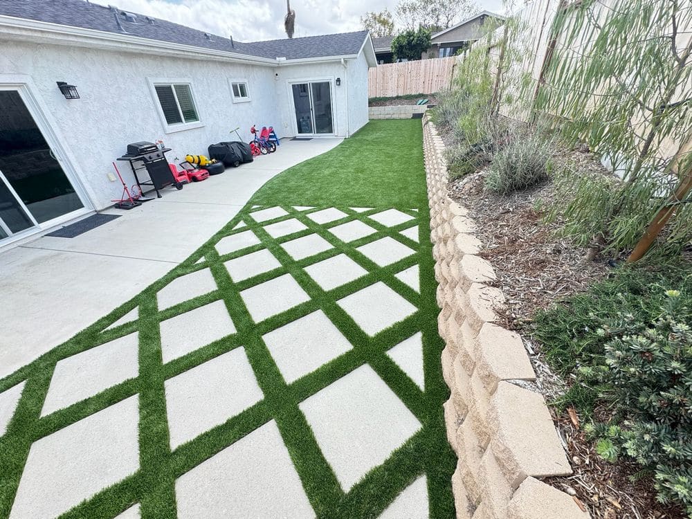 Backyard Turf and Custom Paving Upgrade in La Mesa, CA (6)