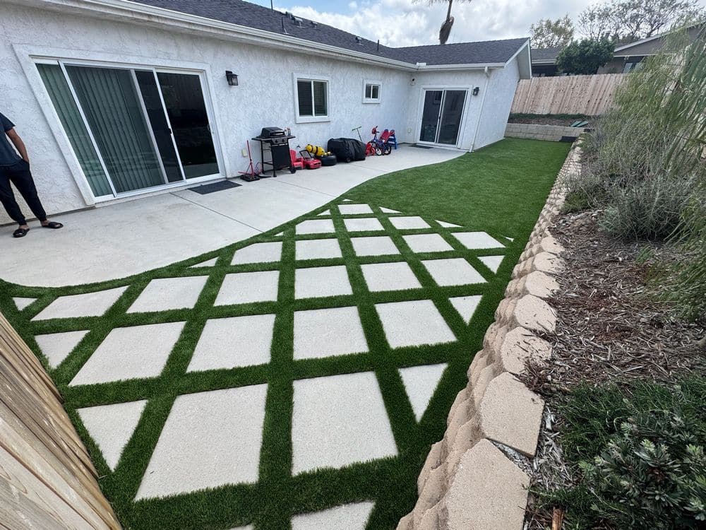 Backyard Turf and Custom Paving Upgrade in La Mesa, CA (7)