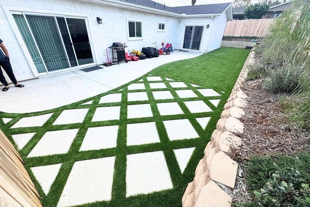 Backyard Turf and Custom Paving Upgrade in La Mesa, CA